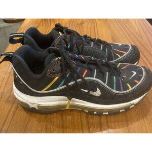 Nike Air Max 98 Game GS Black Multi CJ7393-001 Youth Sz 6 /Women’s Sz 8 Running